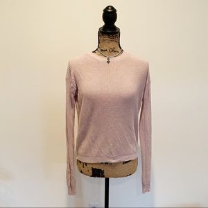 Brandy Melville Blush Dusty Rose Crop Sweater